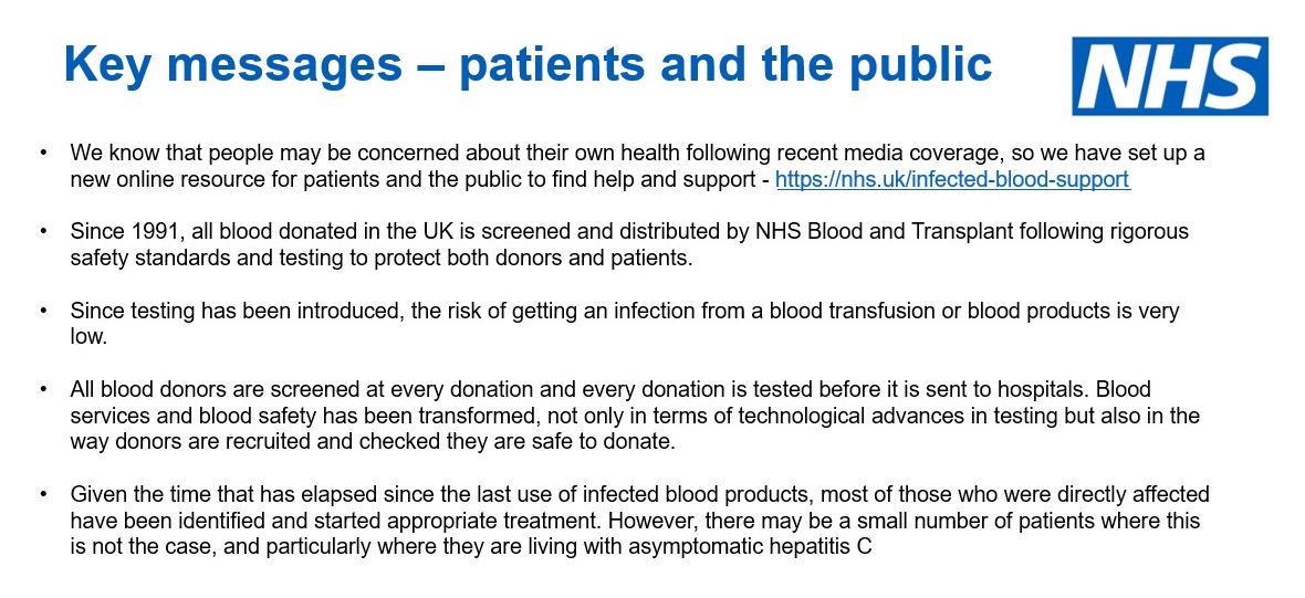 Infected Blood Message